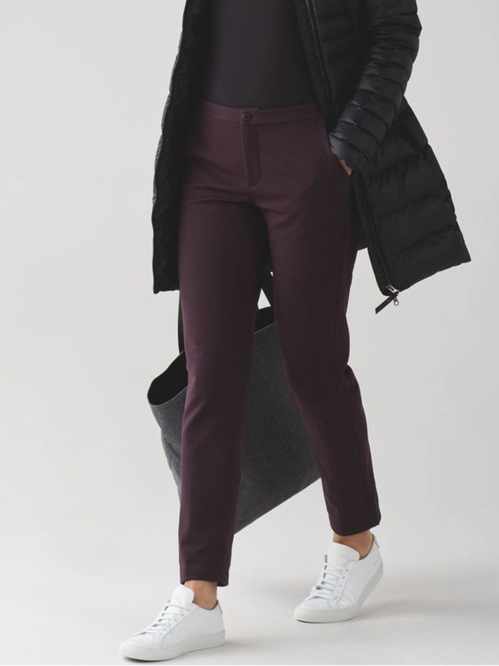 Lululemon City Trek Ponte Trouser size 8 in Black Cherry